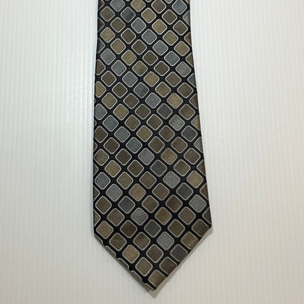 Joseph Abboud Vintage Multicolor Geometric Silk Wide Classic Men Necktie 60”